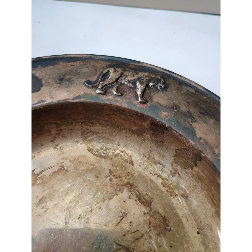Baby‎ Feeding Bowl Animal Pattern Denmark Silver Plated